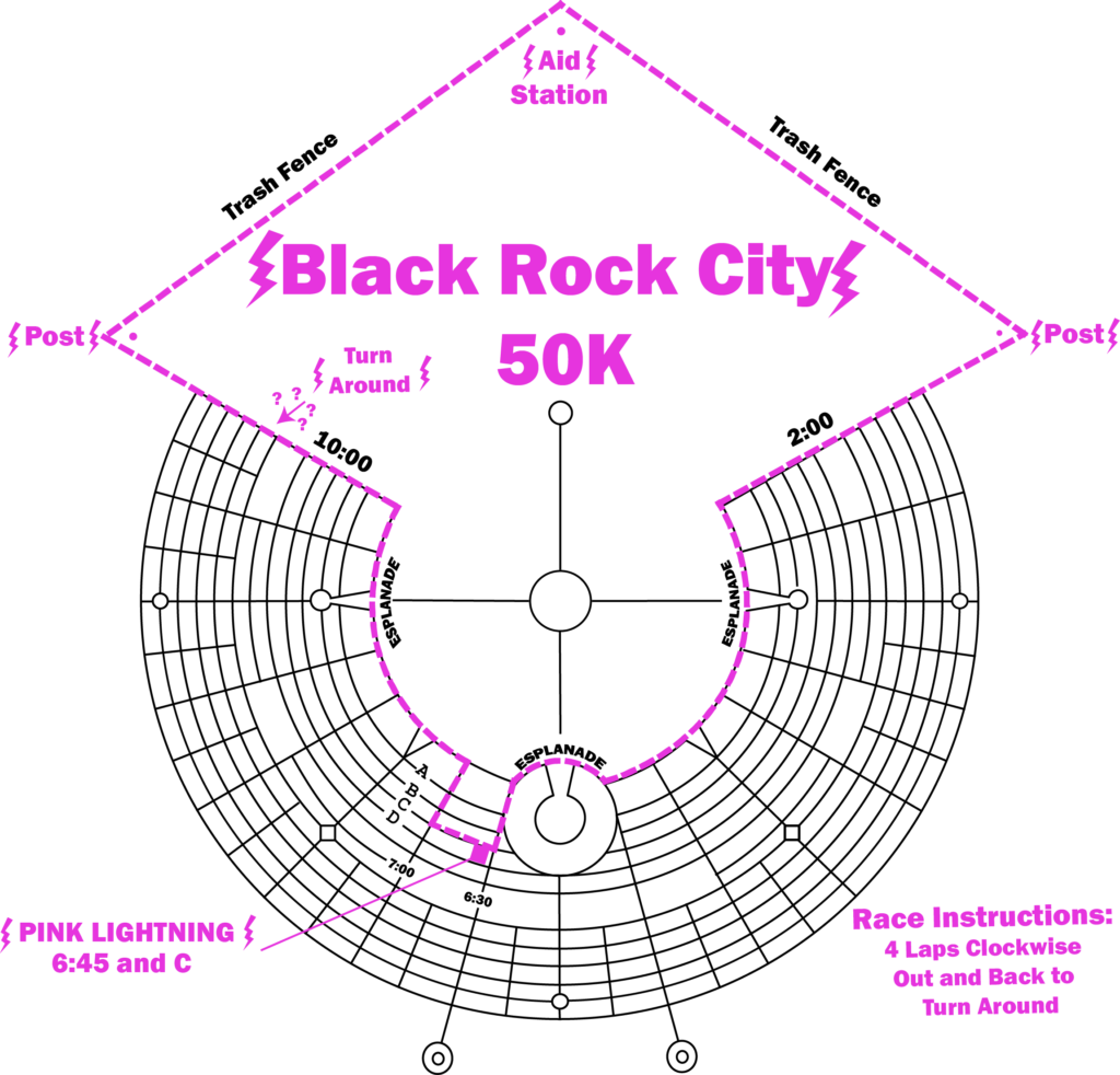Course Map Burning Man Ultramarathon 50k